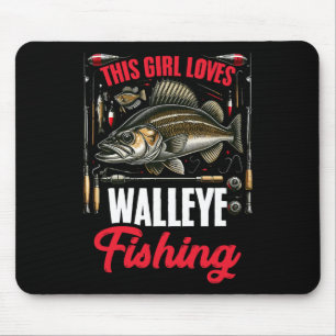 Mousepad Walleye caçando ladrão de peixes que esta garota a