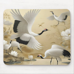 Mousepad Wallpaper Gilded Nature Floral & Avian Elegance