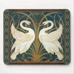 Mousepad Walter Crane Swan, Rush E Iris Art Nouveau