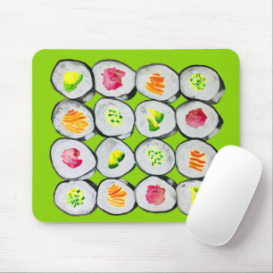 Mousepad Wasabi de aquarela de Sushi Time