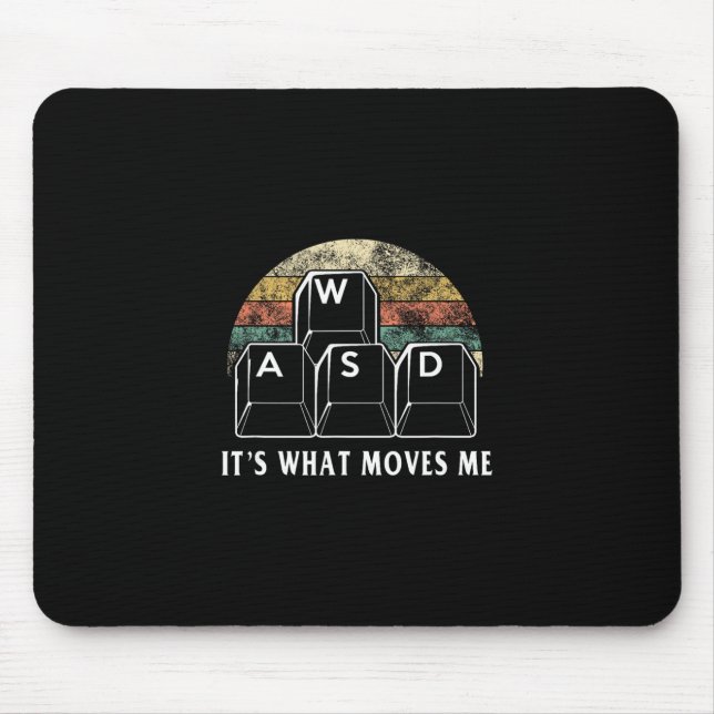Mousepad Wasd É O Que Me Move - Divertido Presente De Compu (Frente)