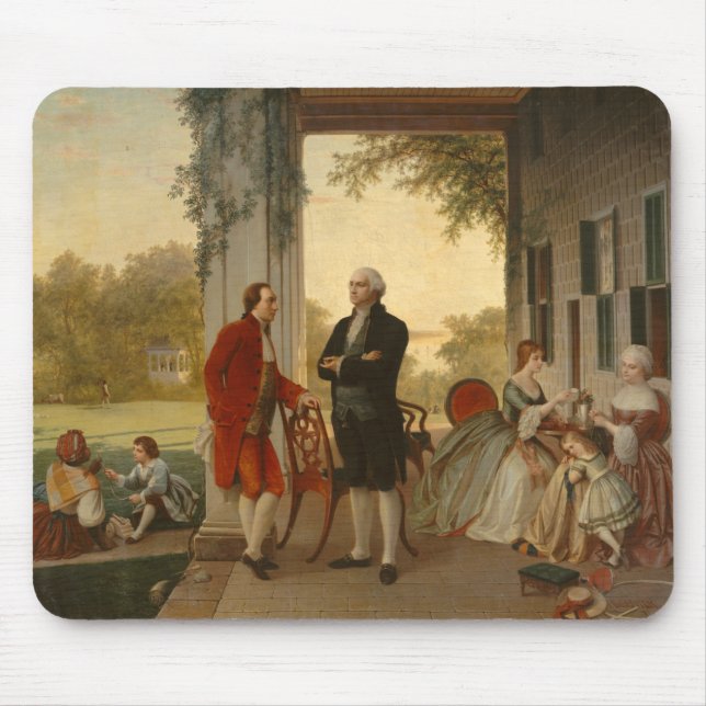 Mousepad Washington e Lafayette em Mount Vernon (Frente)