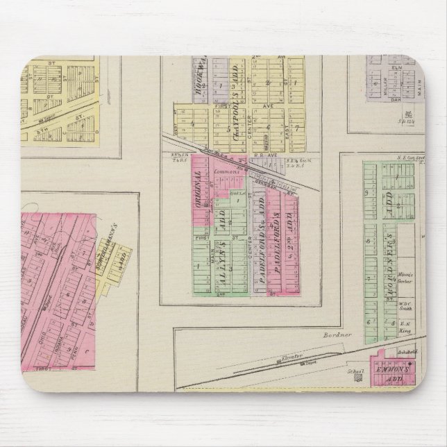 Mousepad Washington, Palmer, Linn, Barnes, Morrow, Kansas (Frente)