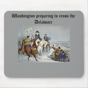 Mousepad Washington se preparando para atravessar o Delawar