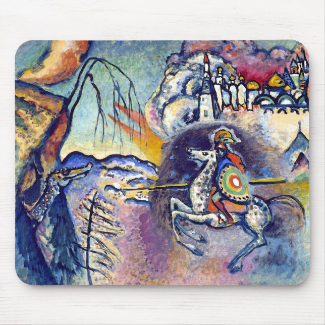 Mousepad Wassily Kandinsky - São Jorge & Os Cavaleiros (Frente)