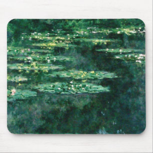 Mousepad WATER LILILIES IN GREEN POND por Claude Monet