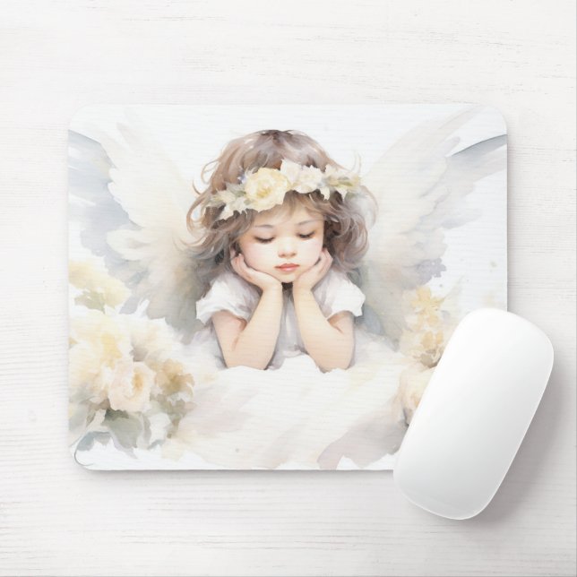 Mousepad Watercolor Angel Girl (Com mouse)