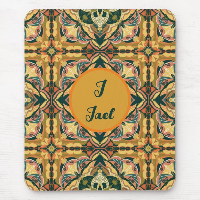 Mousepad Watercolor Azulejo Azulejo Personalizado Espanhol (Frente)