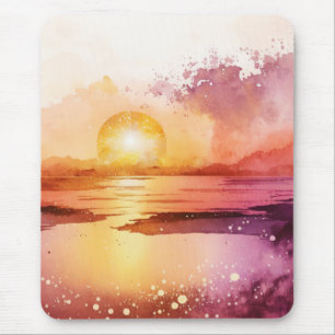 Mousepad Watercolor Beach Series Design 3