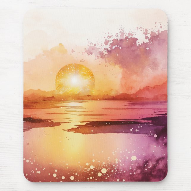 Mousepad Watercolor Beach Series Design 3 (Frente)