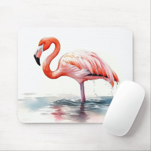 Mousepad Watercolor Flamingo