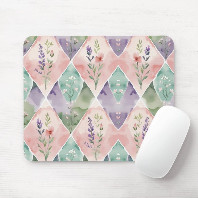 Mousepad Watercolor Floral (Com mouse)