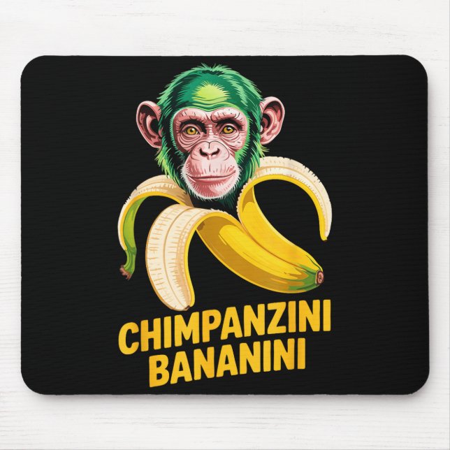 Mousepad Watercolor Monkey Meme Italian Brainrot Chimpanzin (Frente)