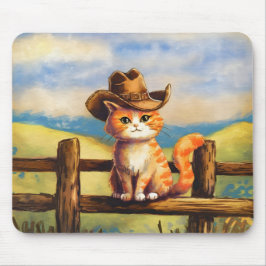 Mousepad Watercolor Painted Cat Dad