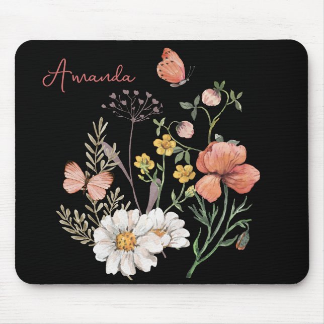 Mousepad Watercolor Wildflower (Frente)