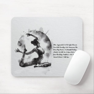 Mousepad Watercolor Yoga Reiki - Pose Rei Pigeon De Uma Per