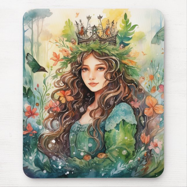 Mousepad Watercolour Forest Princess (Frente)