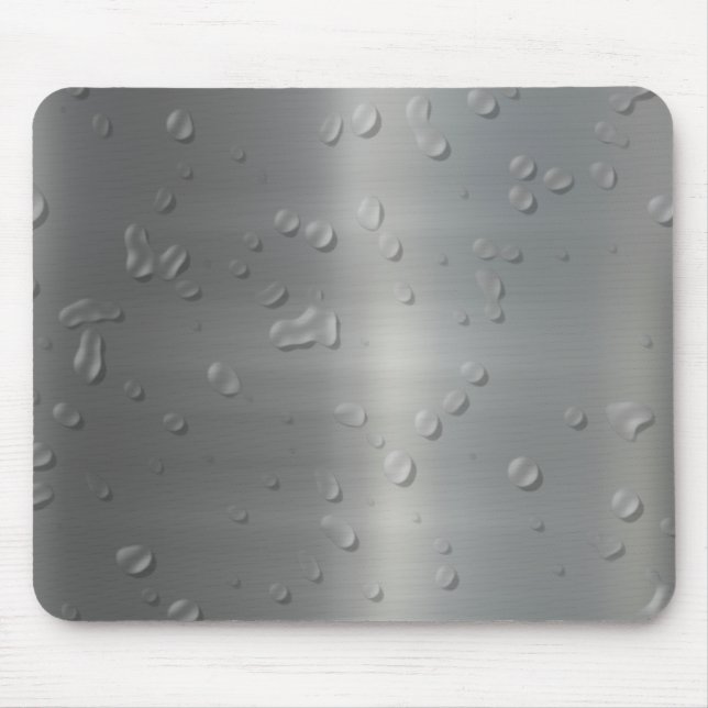 Mousepad waterdrops escovados do metal (Frente)