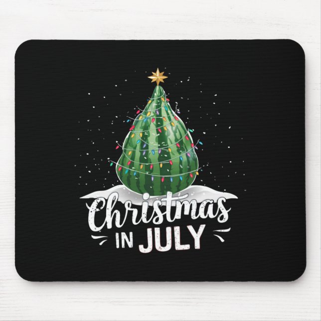 Mousepad Watermelon Christmas Tree Christmas In July Summer (Frente)