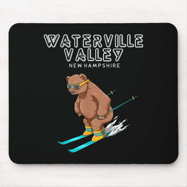 Mousepad Waterville Valley New Hampshire - Funny Ski Grizzl (Frente)