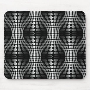 Mousepad Waves Pontas Papel de parede preto e branco