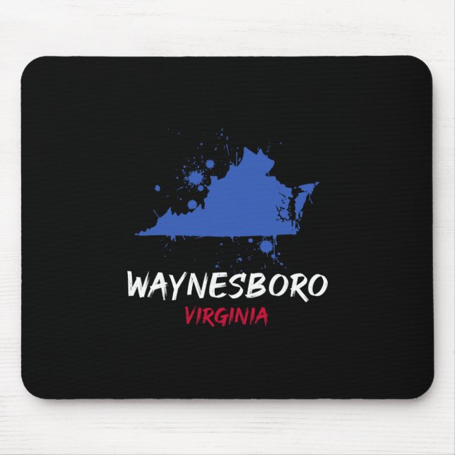 Mousepad Waynesboro Virginia Va Paint Splatter Vacation Sou (Frente)