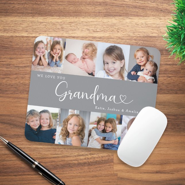 Mousepad We Love you Grandma Script 8 Photo Modern (Criador carregado)