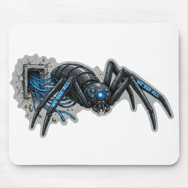 Mousepad We See All – Surveillance Cyber Spider Drone T-Shi (Frente)