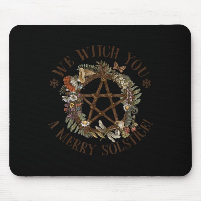 Mousepad We Witch You A Merry Winter Solstice Yule Pagan Sa (Frente)