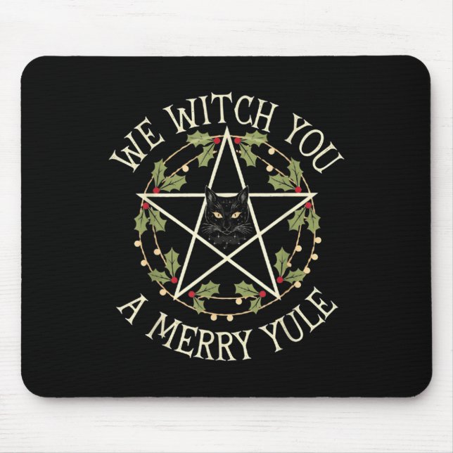 Mousepad We Witch You A Merry Yule Winter Solstice Christma (Frente)