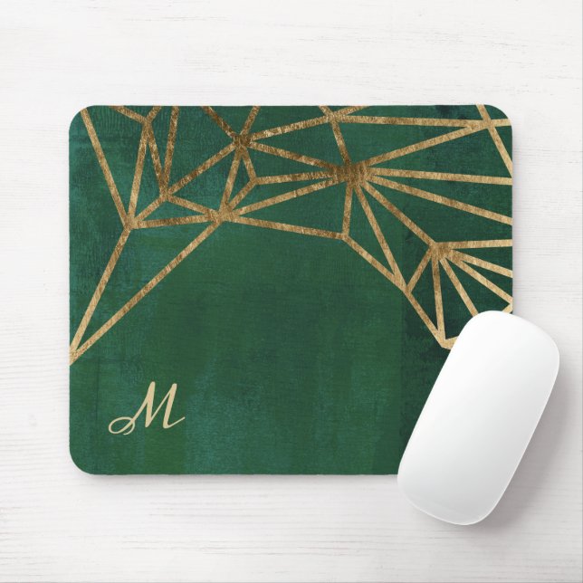 Mousepad Web da selva Dourada e verde (Com mouse)