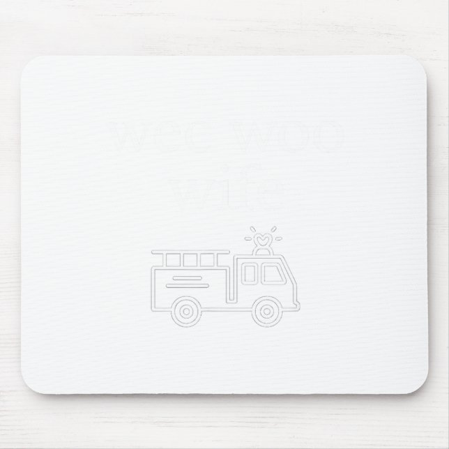 Mousepad Wee Woo Wife Firefighter Suse Cute Minimalist Aest (Frente)