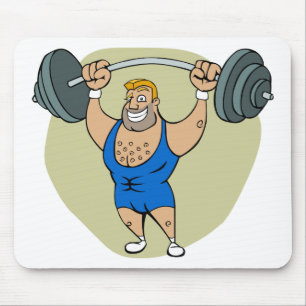 Mousepad Weightlifter dos desenhos animados