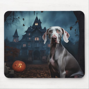 Mousepad Weimaraner Halloween Assustador
