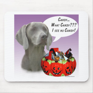 Mousepad Weimaraner Halloween Candy