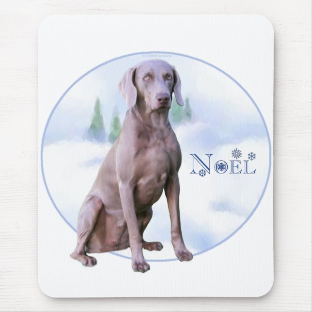 Mousepad Weimaraner Noel (Frente)