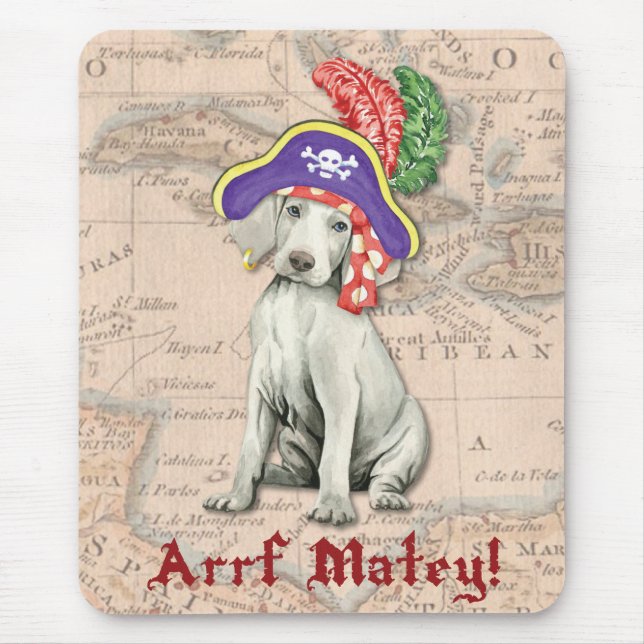 Mousepad Weimaraner Pirate (Frente)