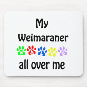 Mousepad Weimaraner Walks Design