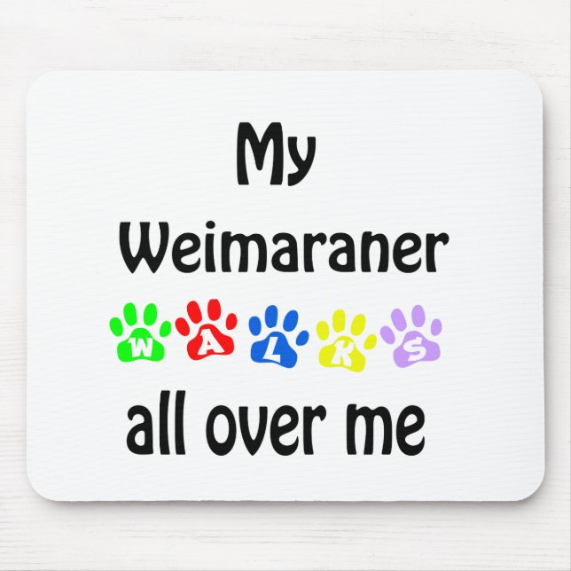 Mousepad Weimaraner Walks Design (Frente)