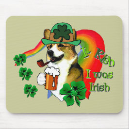 Mousepad Welsh Corgi Dia de São Patrício