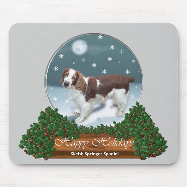 Mousepad Welsh Springer Spaniel presentes de Natal (Frente)