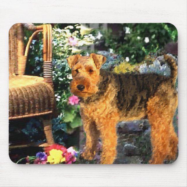 Mousepad Welsh Terrier Art Gifts (Frente)