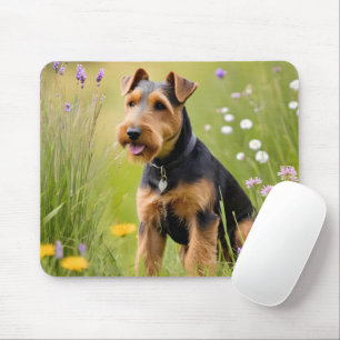 Mousepad Welsh Terrier No Prado De Flores Selvagens