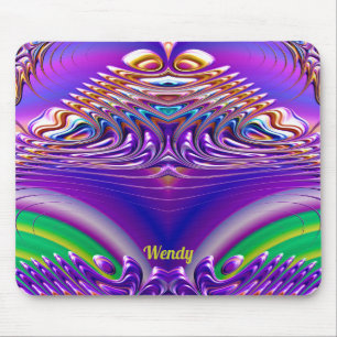 Mousepad WENDY ~ Zany Verde, Azul, Amarelo e Roxo
