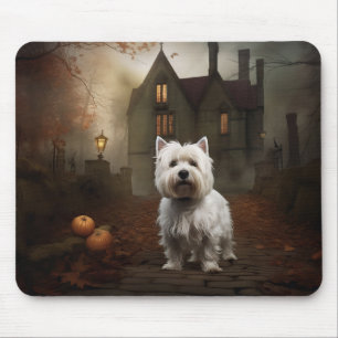 Mousepad West Highland White Terrier Dia das Bruxas Assusta