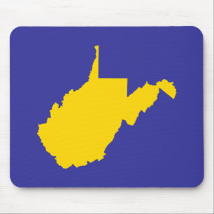 Mousepad West Virginia Dourado e Blue