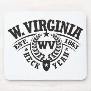 Mousepad West Virginia, pedaço yeah, Est. 1863