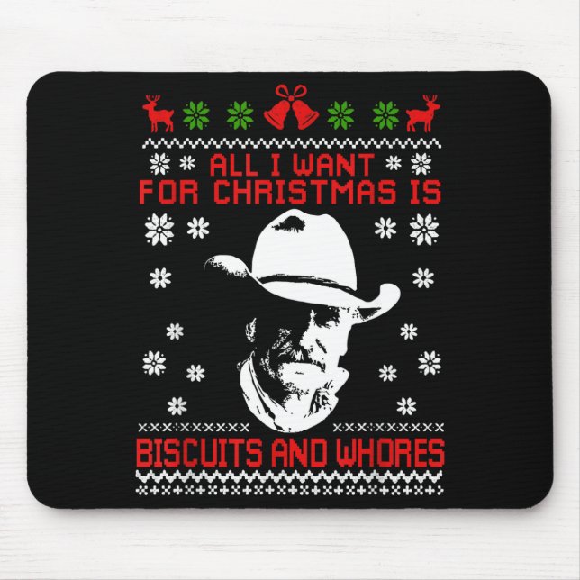 Mousepad Western Biscuits And S Christmas Quote  (Frente)