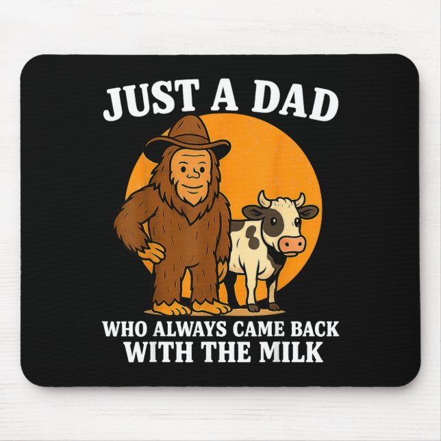 Mousepad Western Cowboy Bigfoot Just A Dad Who Came Back Wi (Frente)