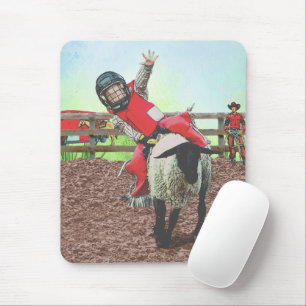 Mousepad Western Rodeo Cowboy Cowboy Mutton Busting